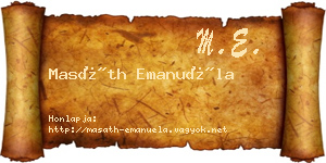 Masáth Emanuéla névjegykártya